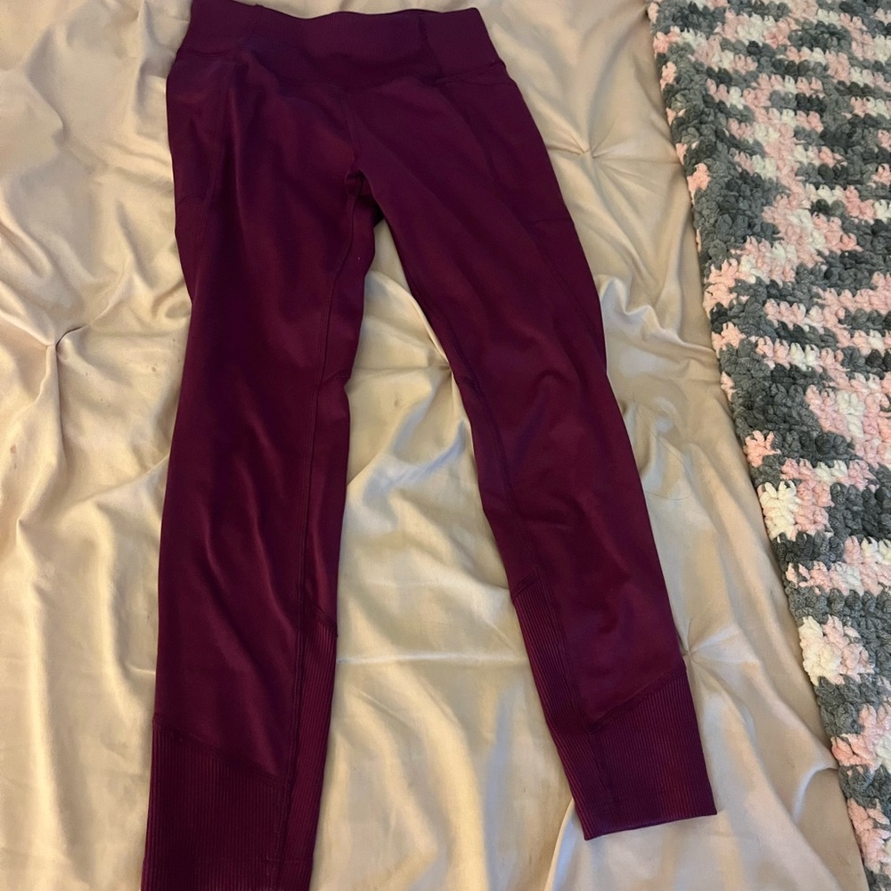 Purple Girls Leggings 7-8